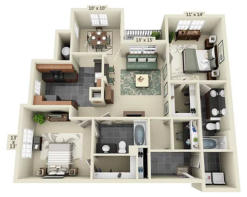 Floor plan Plan E (B2G)