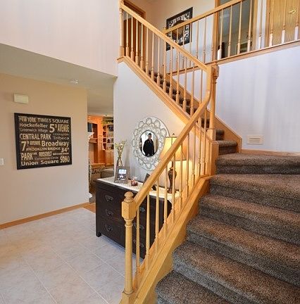 Foyer - Extra high entryway ceiling