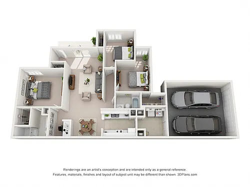 Floor plan 3 Bedroom A