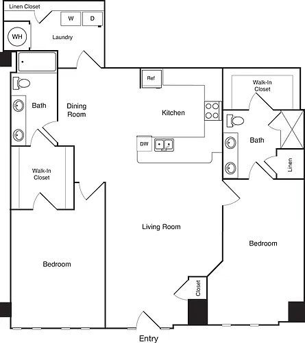 Floor plan 2 Bedrooms B3