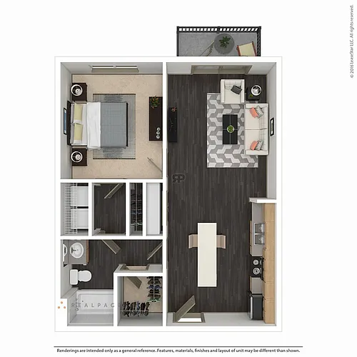 Floor plan 1 Bedroom - A1