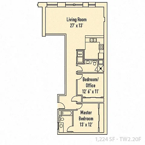 Floor plan Two Bedroom F