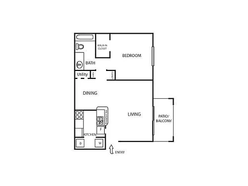 Floor plan 1 Bedroom