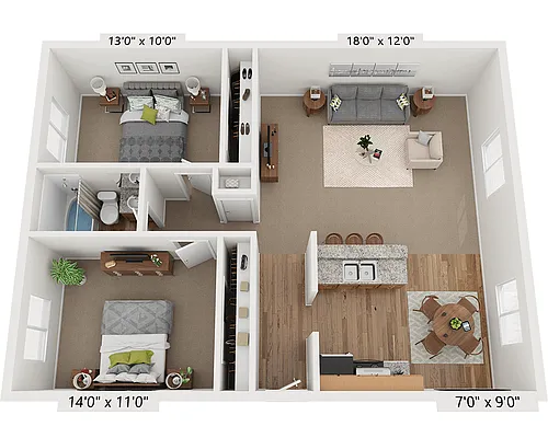 Floor plan Plan B3