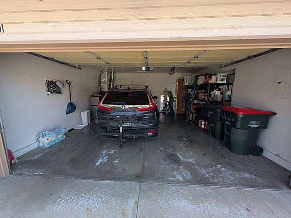 View of the two car garage