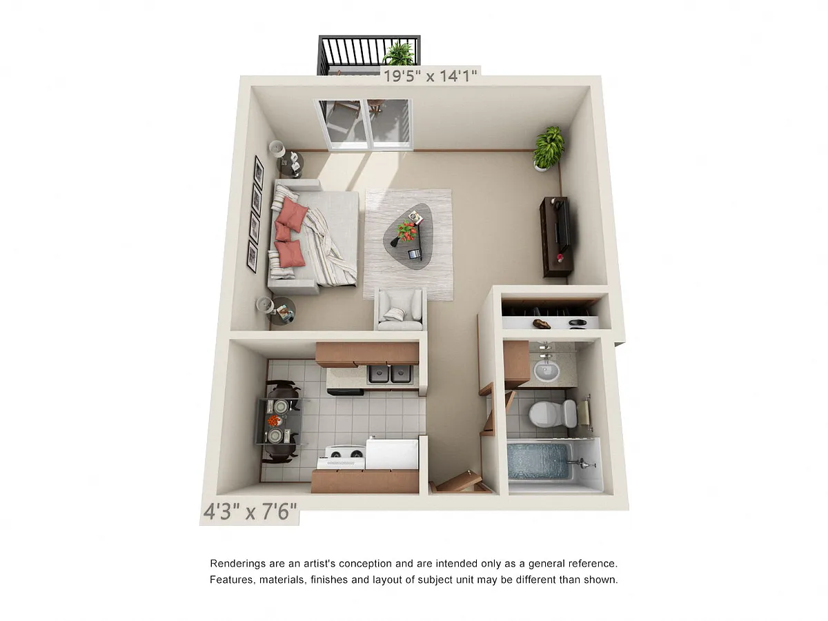 Floor plan Studio