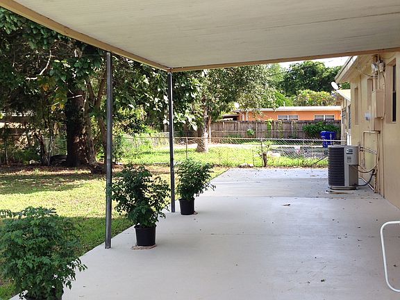 Wall to wall concrete patio