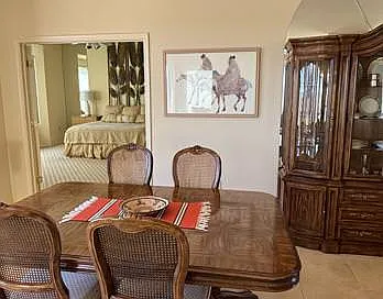 A look into the master bedroom. Double doors for privacy.
