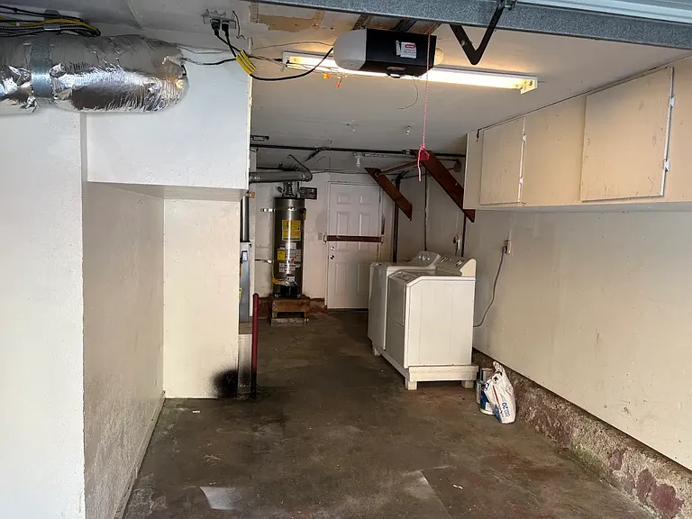 Garage with in-unit washer and dryer