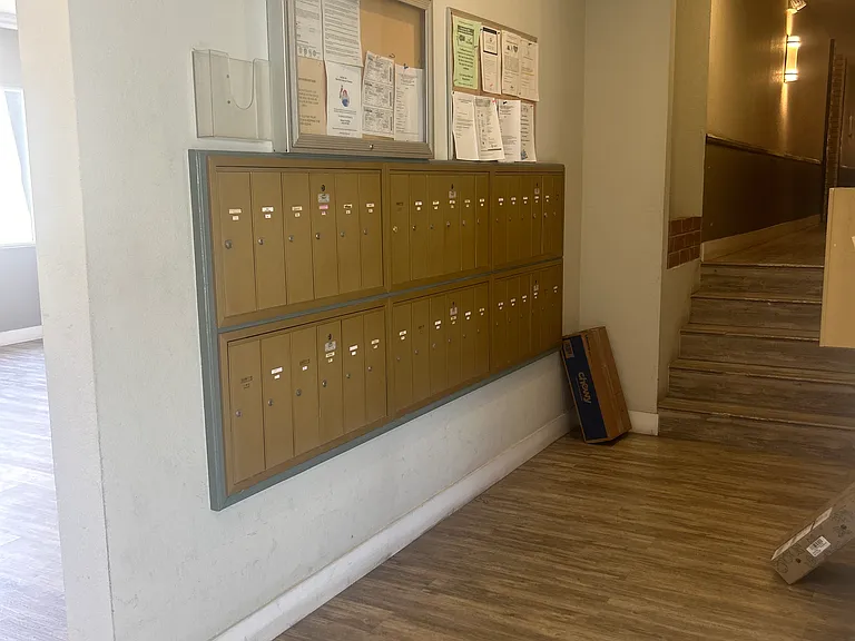 On site mail in entrance area