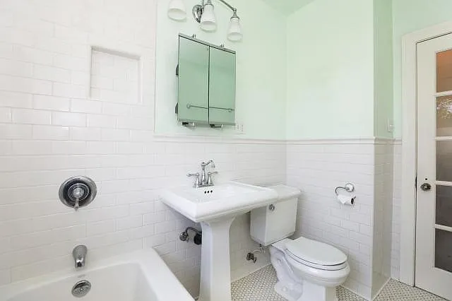 Bathroom walls being painted white