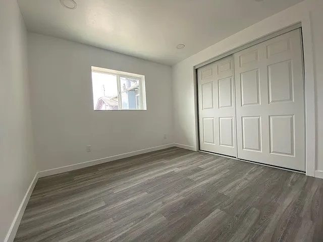 Bedroom with large closet