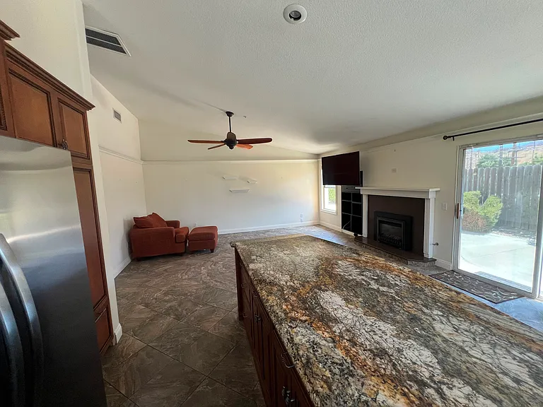 Family room from kitchen