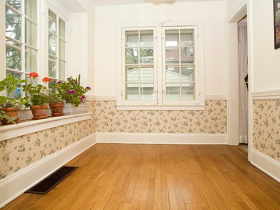 Room updated with different, more neutral wall paper.