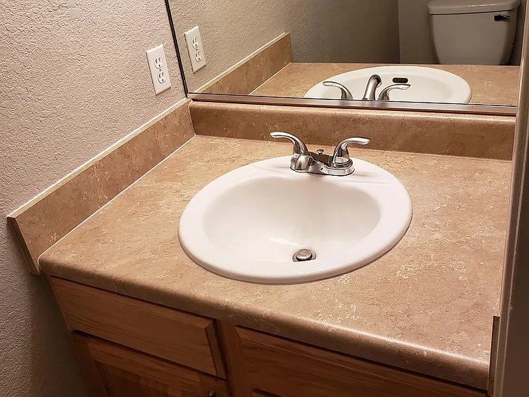 Upstairs powder room