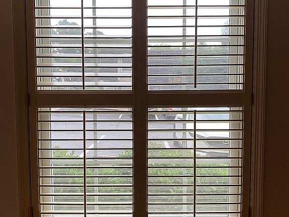 Custom wood shutters thruout