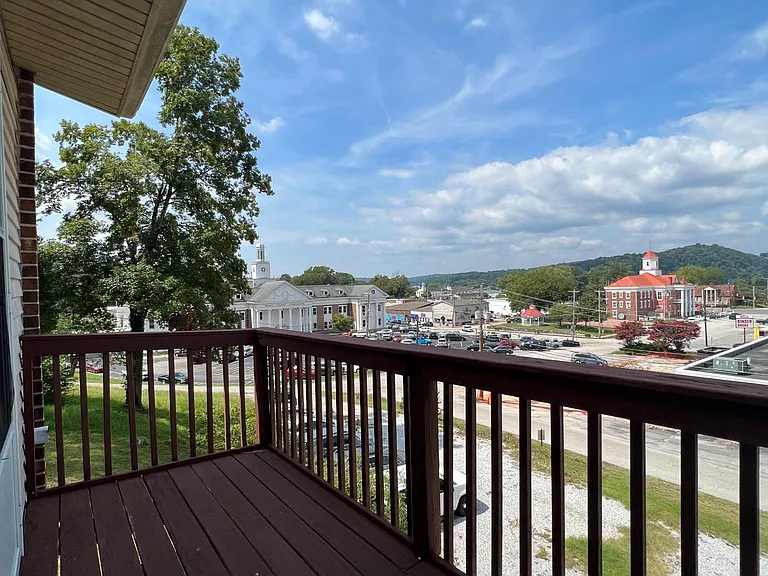 Porch overlooking downtown and July 4th fireworks