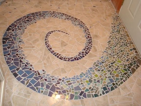 mosaice tile entry foyer