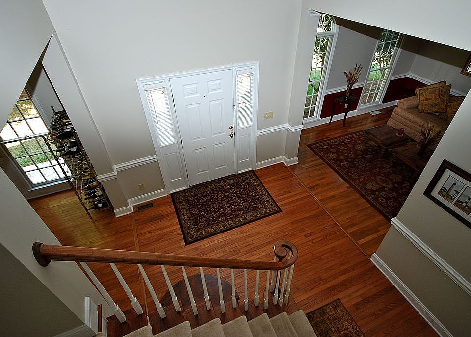 View of foyer from above