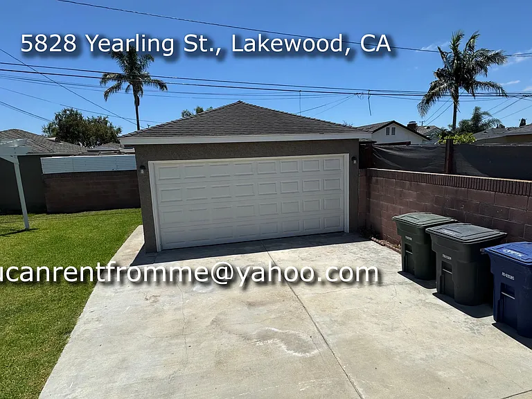 Garage and Backyard