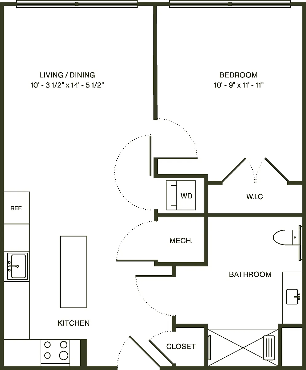 Floor plan One Bedroom C