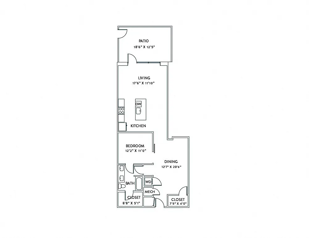 Floor plan A8B