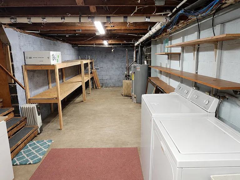 Basement washer/dryer and storage