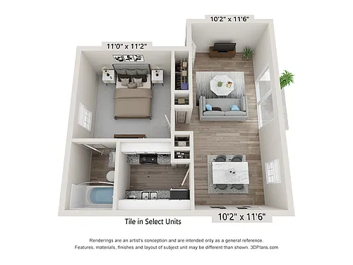 Floor plan 1B