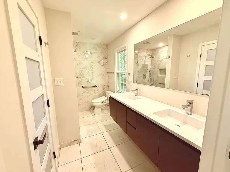 Main floor master bath and walk in closet