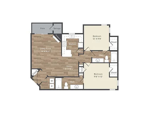 Floor plan B03 - Renovated