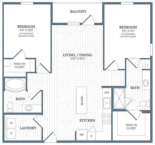 Floor plan B1C