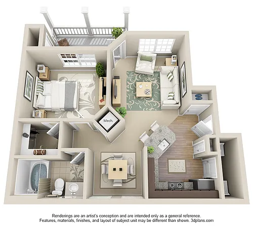 Floor plan A1 Rutledge