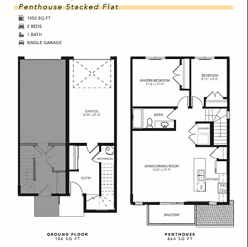 Floor plan 2 Bedroom