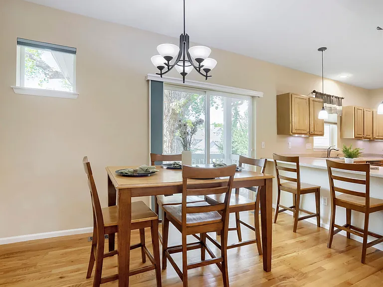 Dining Room, sliding doors to deck and passthrough to kitchen