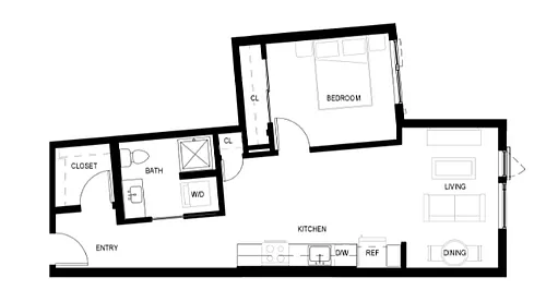 Floor plan 1B - 1E