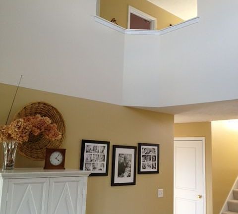 Living Room looking up to 2nd floor