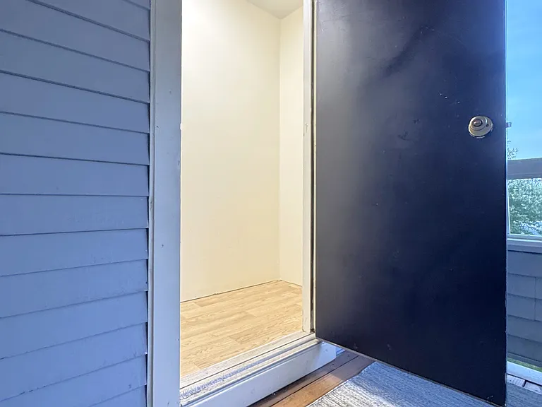 Oversized closet (with automatic motion sensor lighting) attached to deck is perfect for additional storage