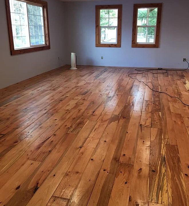 Custom milled chestnut floor