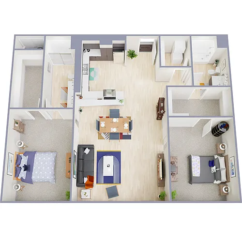 Floor plan The Ovation 2 Bedroom 2 Bath