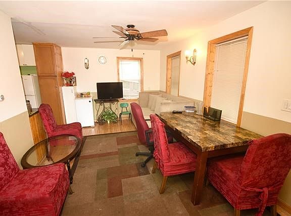 Living room & dining area.
