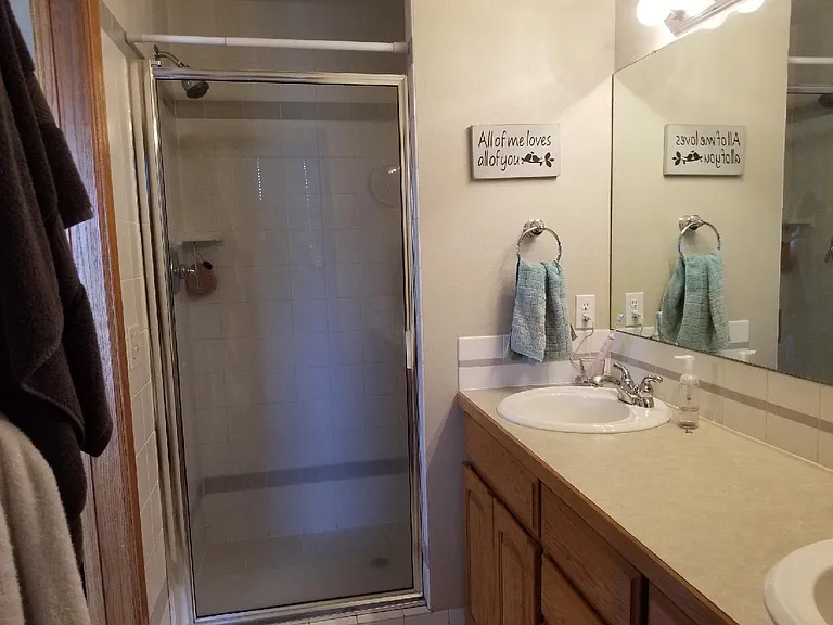 master shower, custom base
