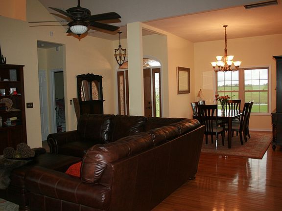 formal dining and living area