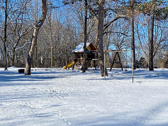 Playground in winter. This is the view from the kitchen window.