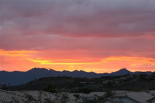 Sunset view from balcony