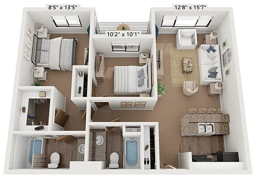 Floor plan Pine (Affordable/Income Qualifying)