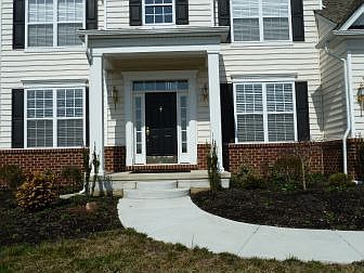 Front View, New Concrete Walkway