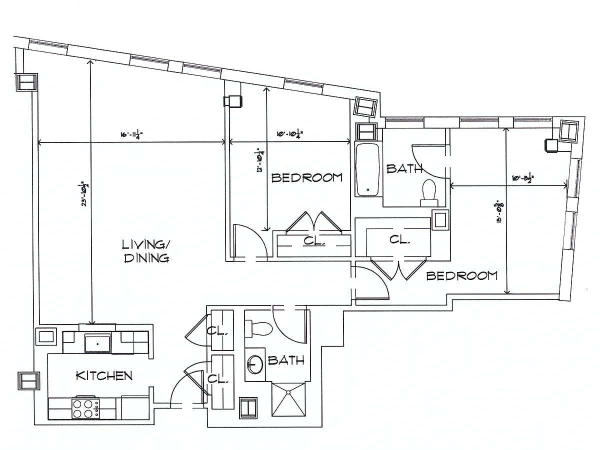 Floor plan 2Bed G