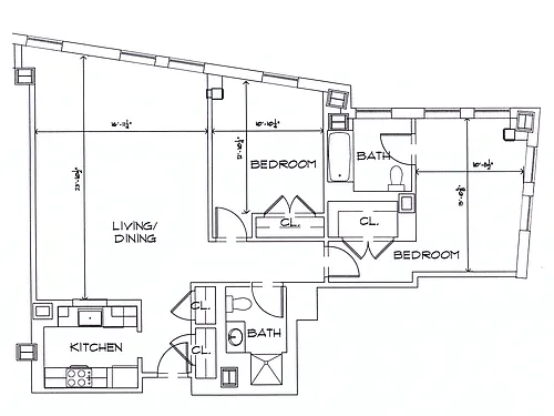 Floor plan 2Bed G