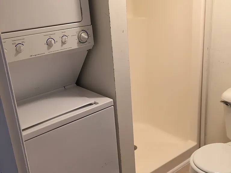 Stack W/D and Shower Stall