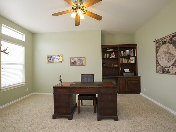 Office on first level with built-ins